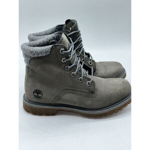 Timberland Women’s Waterproof Boots Gray ReBOTL Lined Size 7 Lug Sole